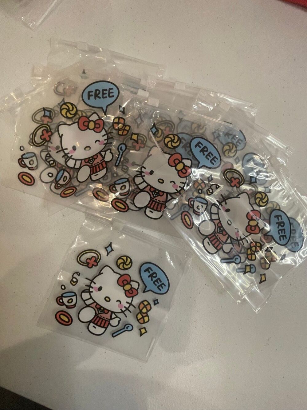 Sanrio Hello Kitty Fancy Zip Bags 12 Pack 5” Clear Resealable Bags